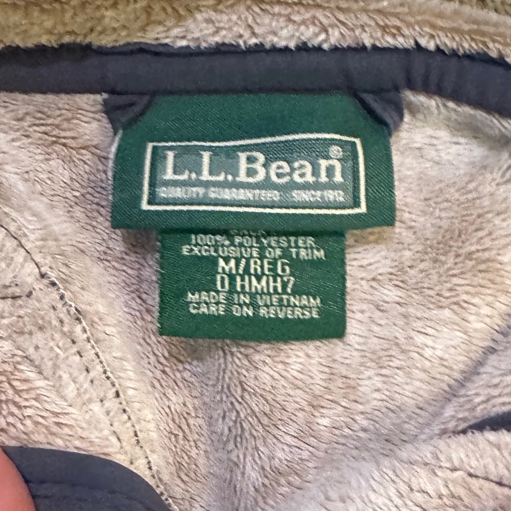 LL Bean Women's Fleece‎ Lined Softshell Hooded Jacket Blue Size Medium - Picture 3 of 3